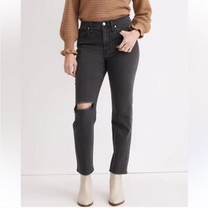Madewell The Girljean in Adolpha Wash Ripped Knee Edition 31T